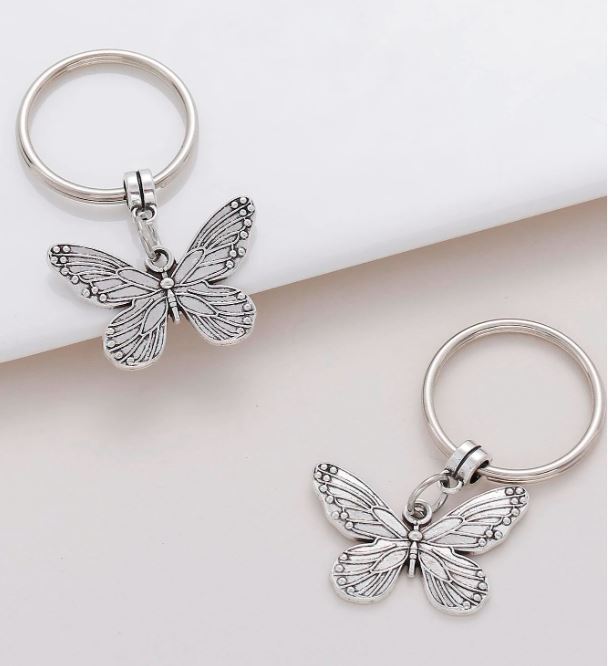 2 pcs Butterfly Charm Keychain best friend gift