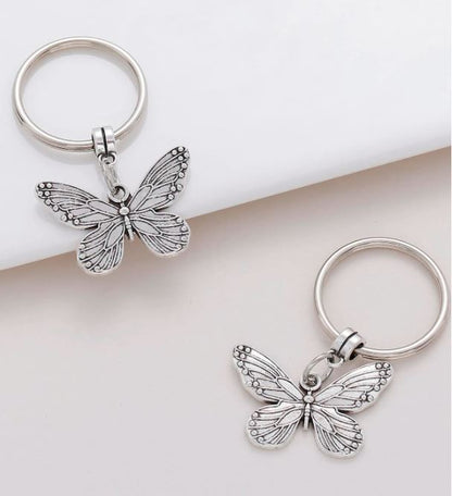 2 pcs Butterfly Charm Keychain best friend gift