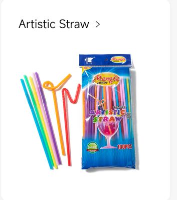 Mengte 100 Pcs Artistic Straws Flexible Colorful Straws Plastic Straws Bendable Reusable Multicolor Flexible and Colorful