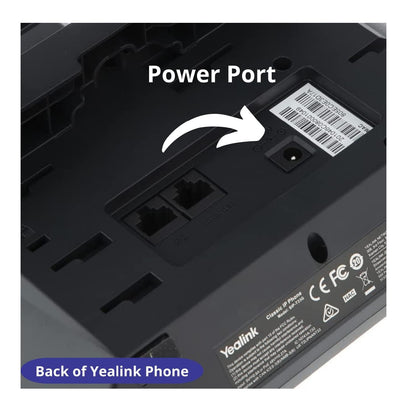 5V 0.6A IP Phone Power Adapter – 5.5mm Pin Compatible with T53, T41P, W56P, T21P, MP50 & More