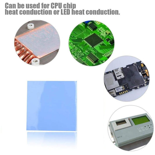 CPU Thermal Pad,100mm x 100mm x 0.5mm CPU , GPU IC Chip Heatsink Cooling Thermal Conductive Silicone Pad for CPU Chip/LED Heat Conduction