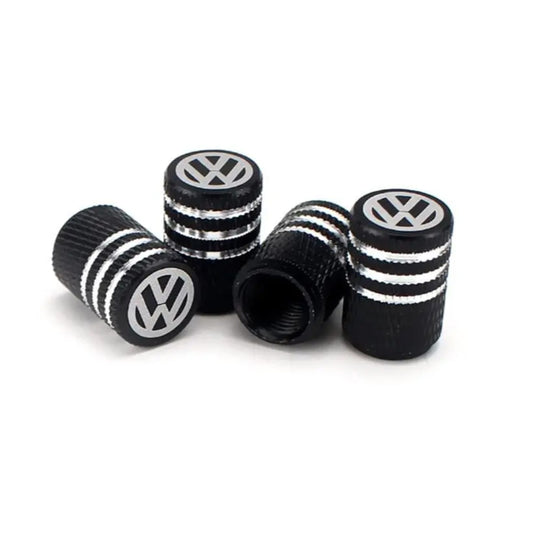 Volkswagen Logo Tire Valve Stem Caps – Set of 4 | Stylish Dust-Proof Air Valve Covers for VW Cars