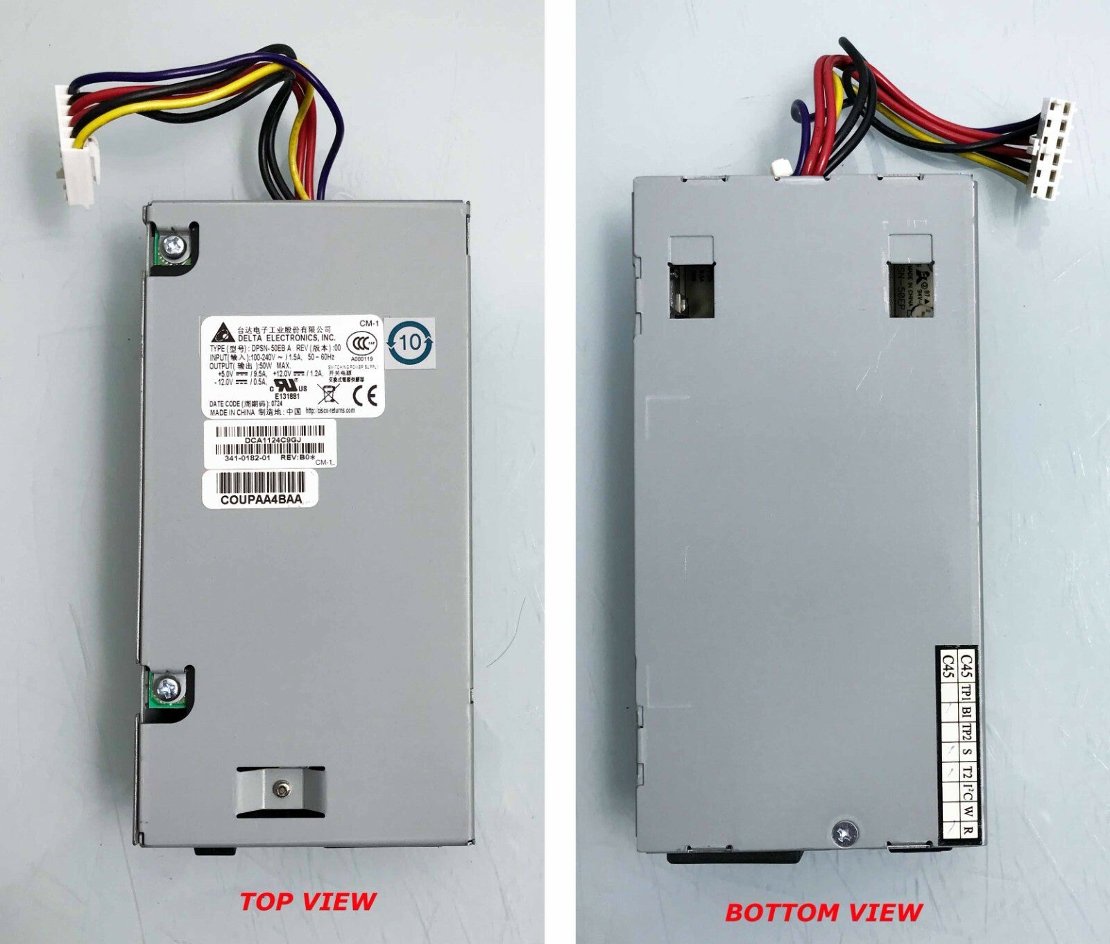 ⚡ 12V 1.2A / 5V 9.5A Power Supply (50W) – Compatible with 1700 &amp; 1800 Series Routers