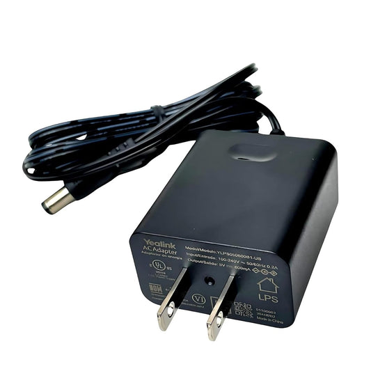 5V 0.6A IP Phone Power Adapter – 5.5mm Pin Compatible with T53, T41P, W56P, T21P, MP50 & More