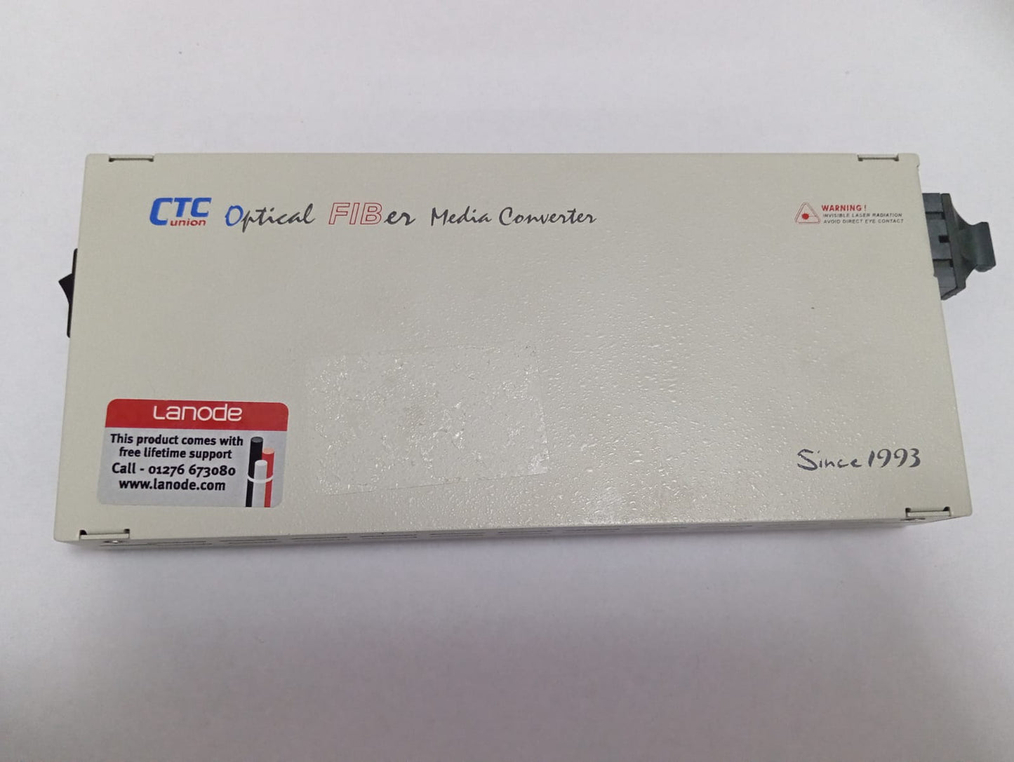 CTC Union Optical Fiber Media Converter Model (FIB2-10/100M/SC2F-AC)  10/100Base-TX to 100Base-FX converter, Multi-Mode, SC, 2Km 
