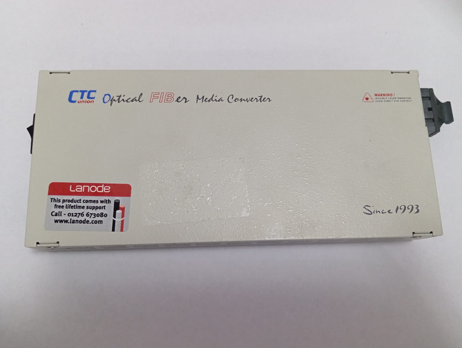 CTC Union Optical Fiber Media Converter Model (FIB2-10/100M/SC2F-AC)  10/100Base-TX to 100Base-FX converter, Multi-Mode, SC, 2Km 
