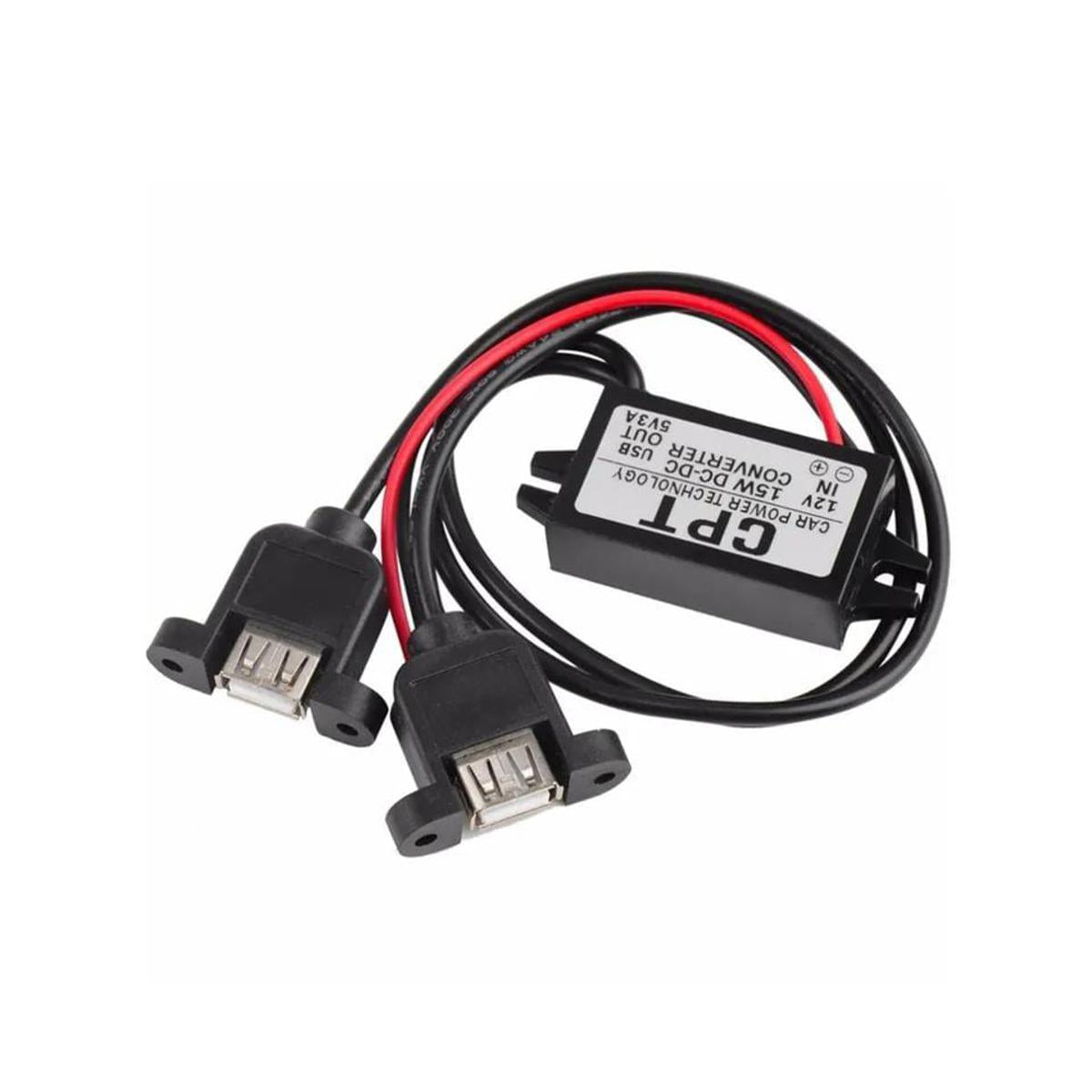 DC 7-50V to 5V 2A USB Female Step Down Converter Regulator Waterproof for Car with Overload Over Low Voltage protection High Quality