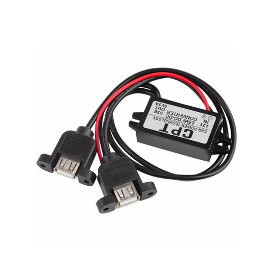 DC 7-50V to 5V 2A USB Female Step Down Converter Regulator Waterproof for Car with Overload Over Low Voltage protection High Quality