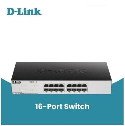 D-Link 16-Port Ethernet Switch – Unmanaged Network LAN Switch Desktop & Rackmount