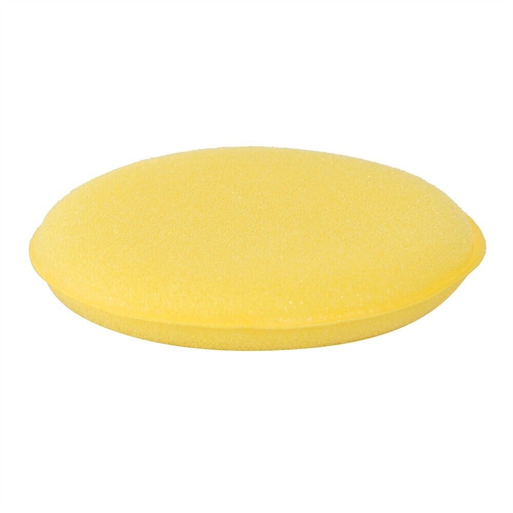 Round Shaped 4 inch Dia Sponge Wax Applicator Pads Yellow