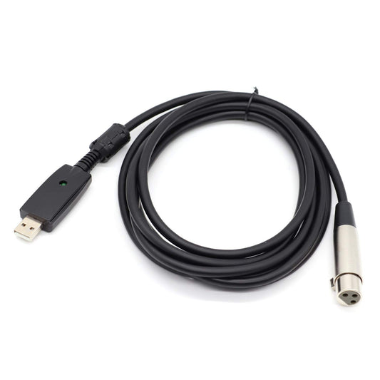 USB to XLR Microphone Cable - 3 Pin Mic Link Converter Cable Studio Audio Cable Connection Cords Adapter for Microphones or Instruments Recording (3 m)