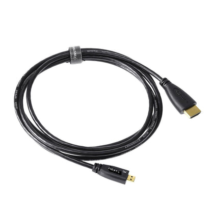 Micro HDMI to HDMI Cable 2 Meter High-Speed 4K 60Hz | Gold Plated Connector Supports 3D HD Video Cable for TV, Camera, Tablet