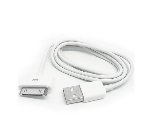 30 Pin Fast Charging USB Cable for Old Smartphone & Tablet | Data Sync Charging Cable | USB to 30 Pin Charger Cable White