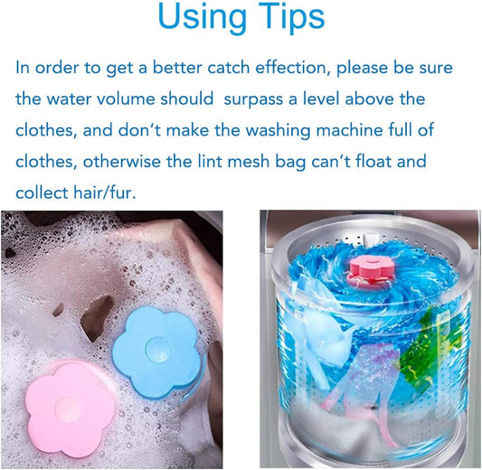 2 Pc Laundry Floating Lint Hair Catcher Mesh Pouch Dirty Fiber Collector Reusable Washing Machine Laundry Filter Bag
