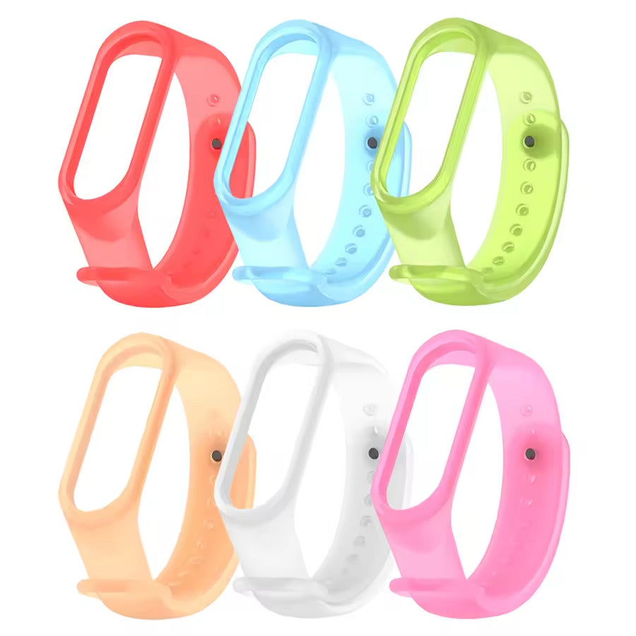 XIAOMI mi band transparent strap new colorful mi band 3 4 strap silicone mi band 4 3 belt replacement for xiaomi mi 4 band