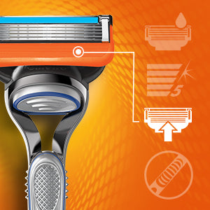 1Pcs Fusion 5 Blade Razor Cartridges – Ultra Sharp Stainless Steel 5-Layer Shaving Blades for Men