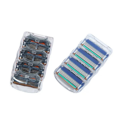 4Pcs Fusion 5 Blade Razor Cartridges – Ultra Sharp Stainless Steel 5-Layer Shaving Blades for Men