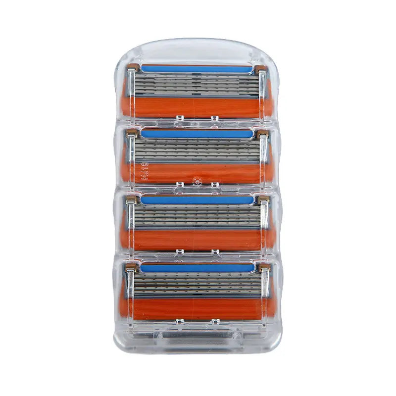 4Pcs Fusion 5 Blade Razor Cartridges – Ultra Sharp Stainless Steel 5-Layer Shaving Blades for Men