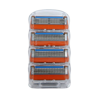 4Pcs Fusion 5 Blade Razor Cartridges – Ultra Sharp Stainless Steel 5-Layer Shaving Blades for Men