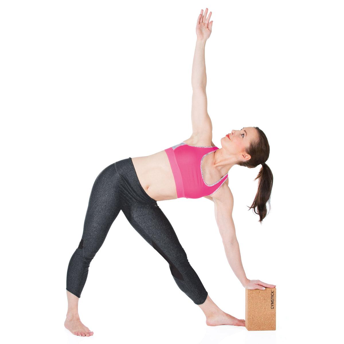Cork Wood Yoga Block – Natural Non-Slip Support Brick for Balance, Flexibility & Strength (8.8 x 5.9 x 2.9inch)
