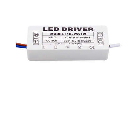 Lighting Driver LED Power Driver ABS 18-25x1W Constant Current 300mA LED Driver Transformer AC 85-265V to 54-87V DC