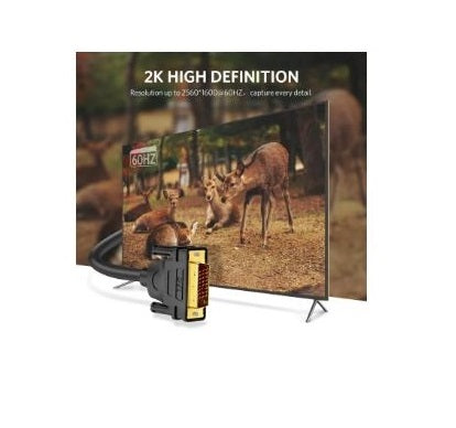 DVI-D 18+1 Pin (9+9+1) Single Link Digital Display Cable 2 Meter Black CAC-DVSL30BK – High Speed Monitor to PC DVI Cable