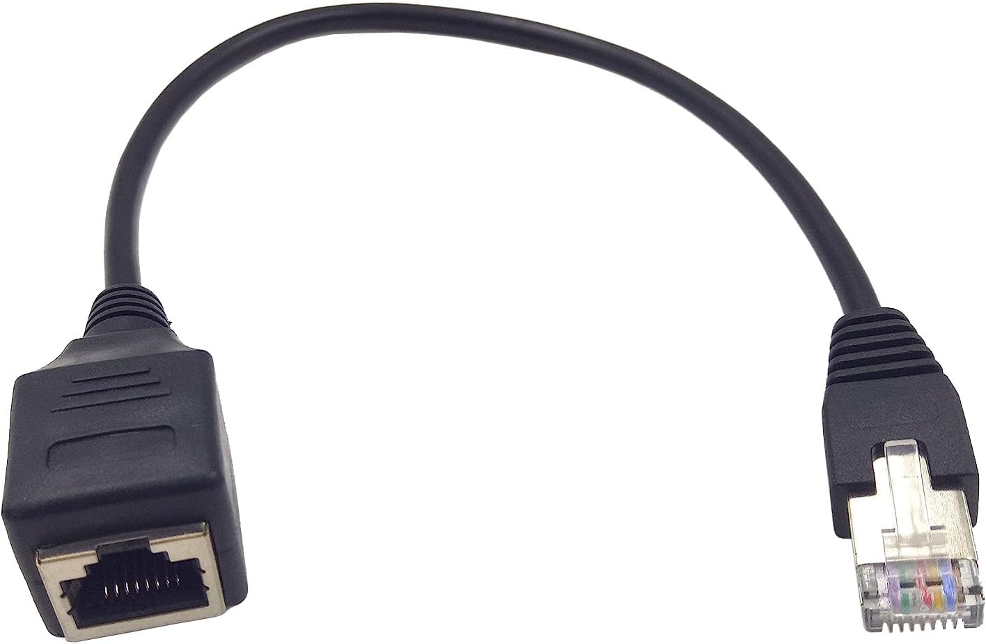 8-Pin RJ45 Mobile Radio Microphone Extension Cable 18 Inch CAT6 Shielded
