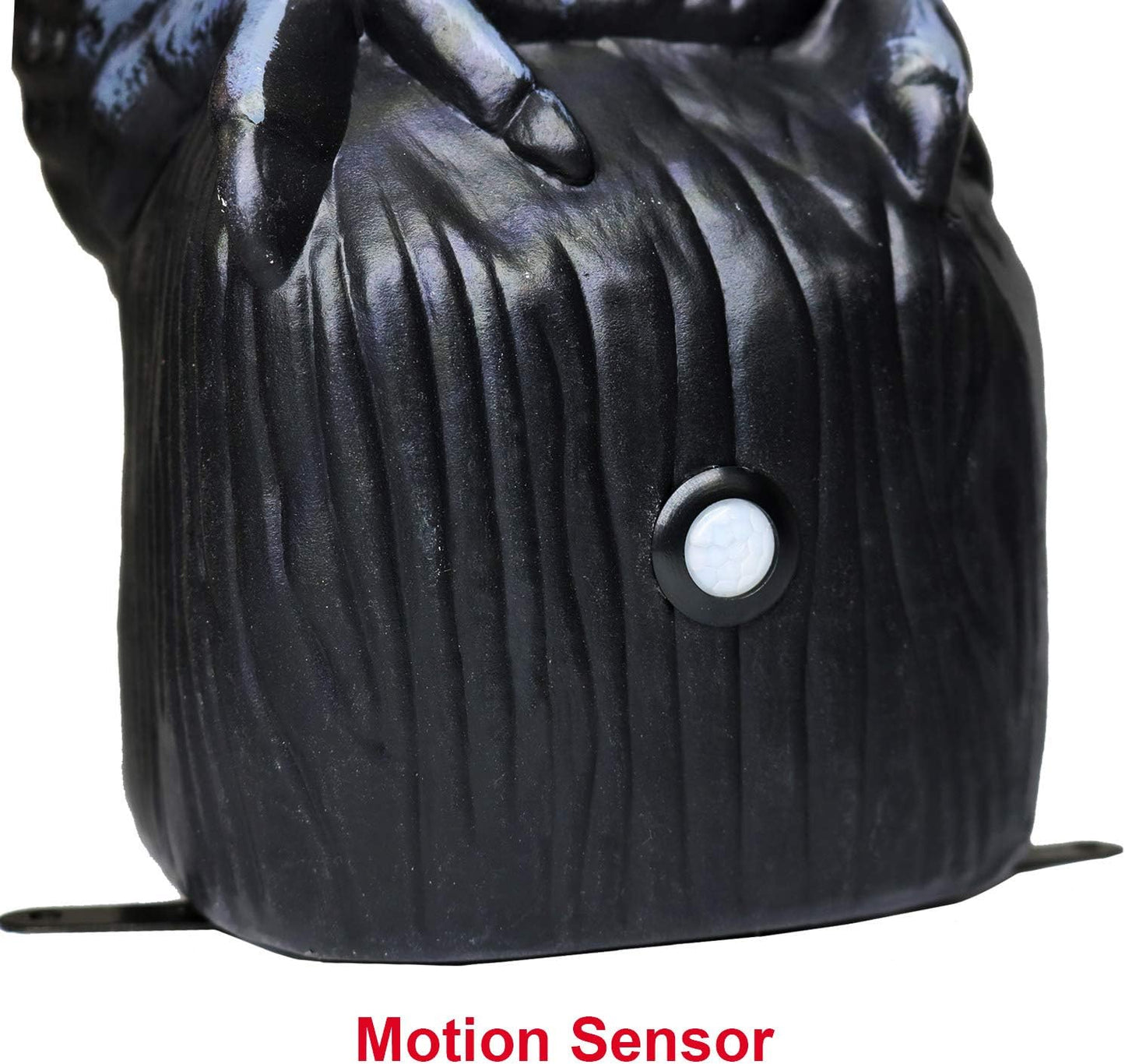 16" Solar Motion Sensor Hooting Owl Decoy – Solar Powered Bird Deterrent with Sound & Red LED Eyes, Motion Activated Fake Owl for Garden Pest Control