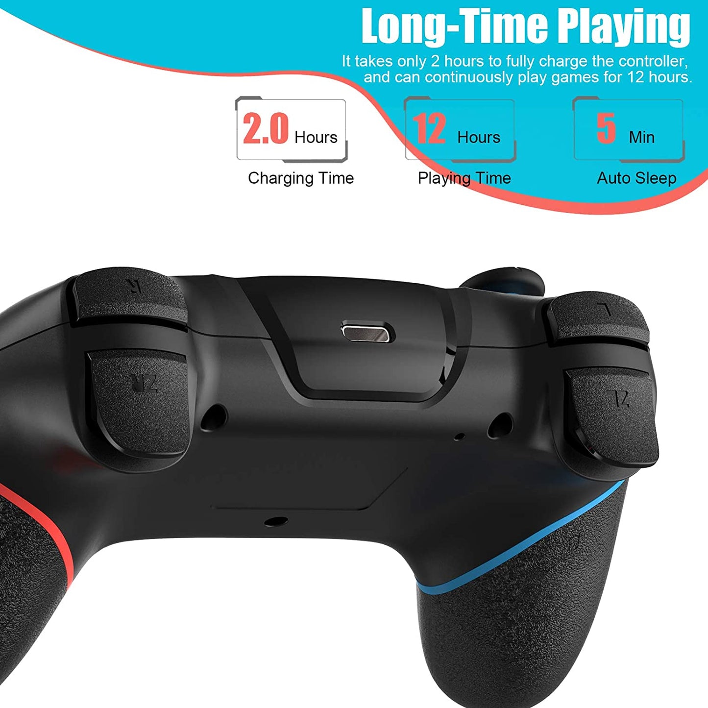 Wireless Controller for Nintendo Switch – Bluetooth Pro Gamepad with Adjustable Turbo, Dual Shock & Gyro Axis