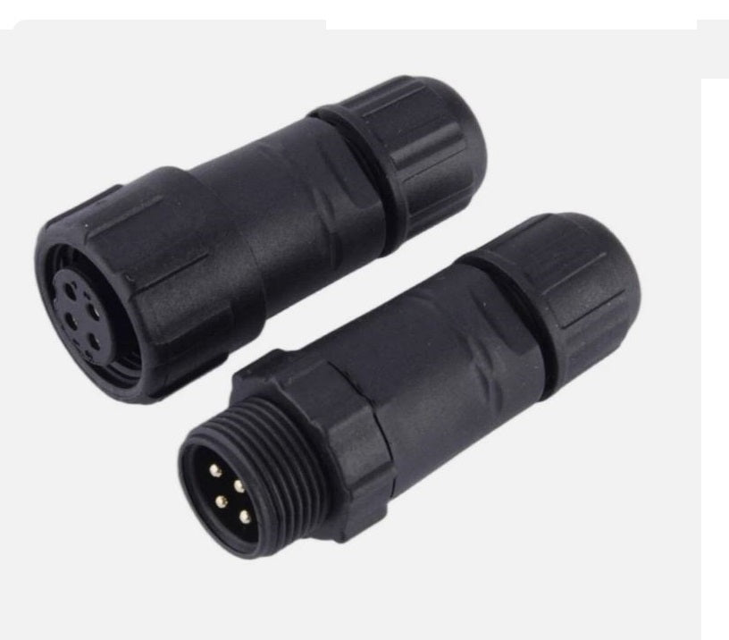4 Pin Male Female Waterproof Cable Connector Set – Outdoor Wire Harness Adapter Socket for Boat, Marine & Automotive Use