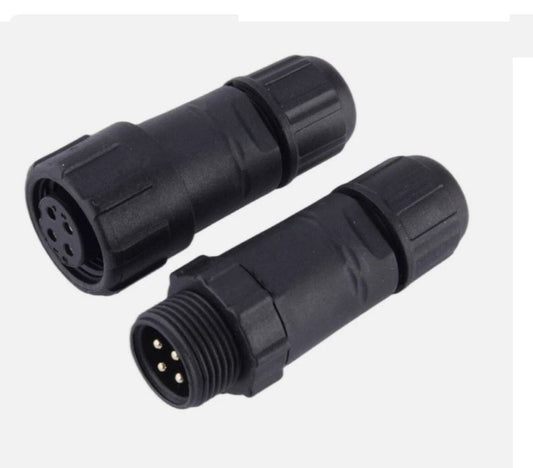 4 Pin Male Female Waterproof Cable Connector Set – Outdoor Wire Harness Adapter Socket for Boat, Marine & Automotive Use