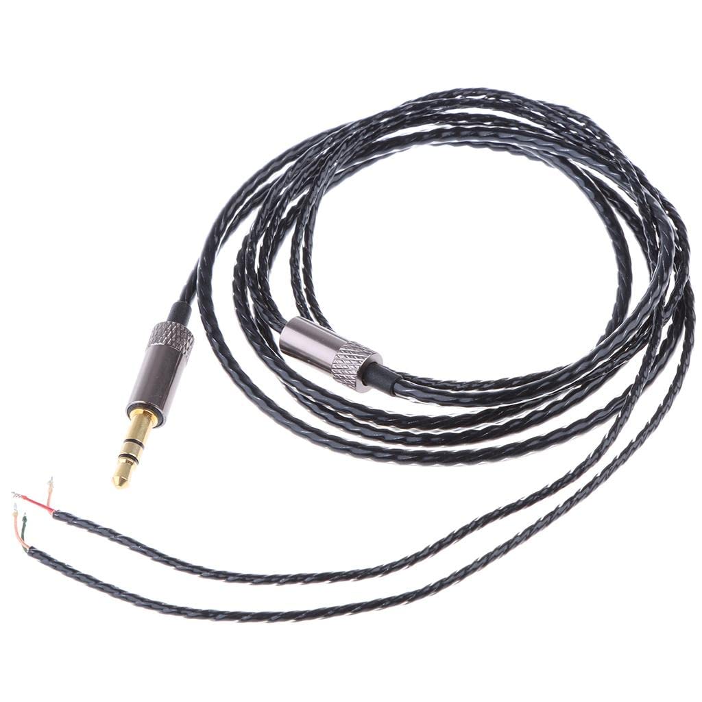Copper Wire Core Earphone Audio Cable Replacement | Durable DIY Headphone Repair Wire Line | High Quality Black & Gray Audio Connector Cable