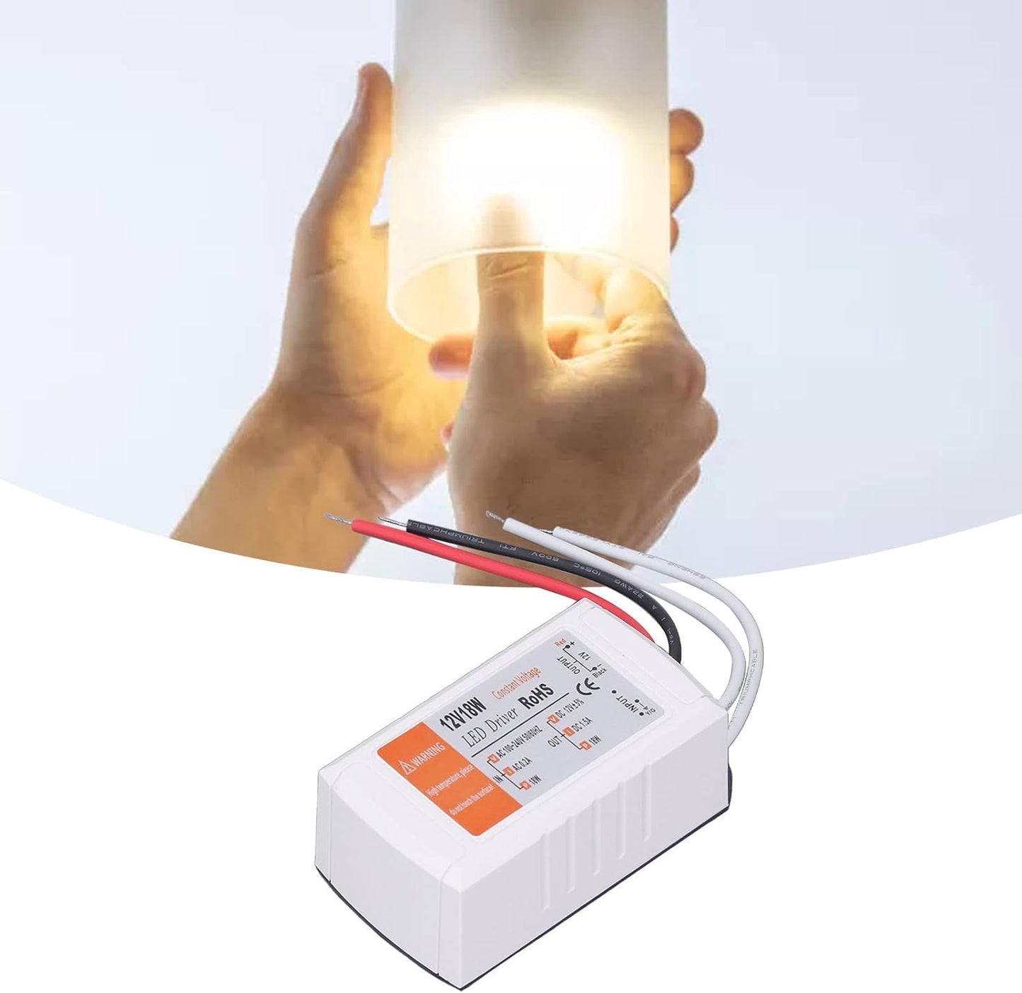 LED Driver Power Supply – Constant Voltage Adapter AC 100-240V to 12V 1.5A 18W for LED Strip Lights & LED Projects