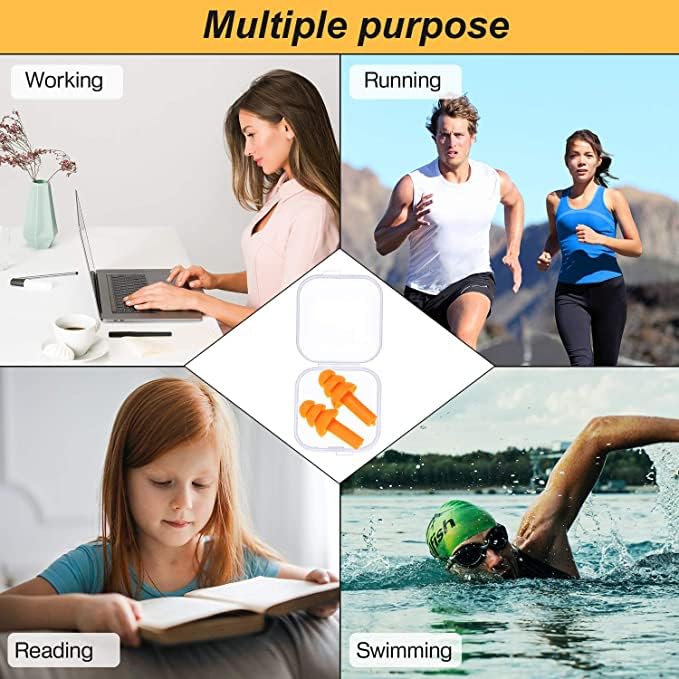 Soft Silicone Ear Plugs – Reusable Noise Reduction for Sleep & Swimming