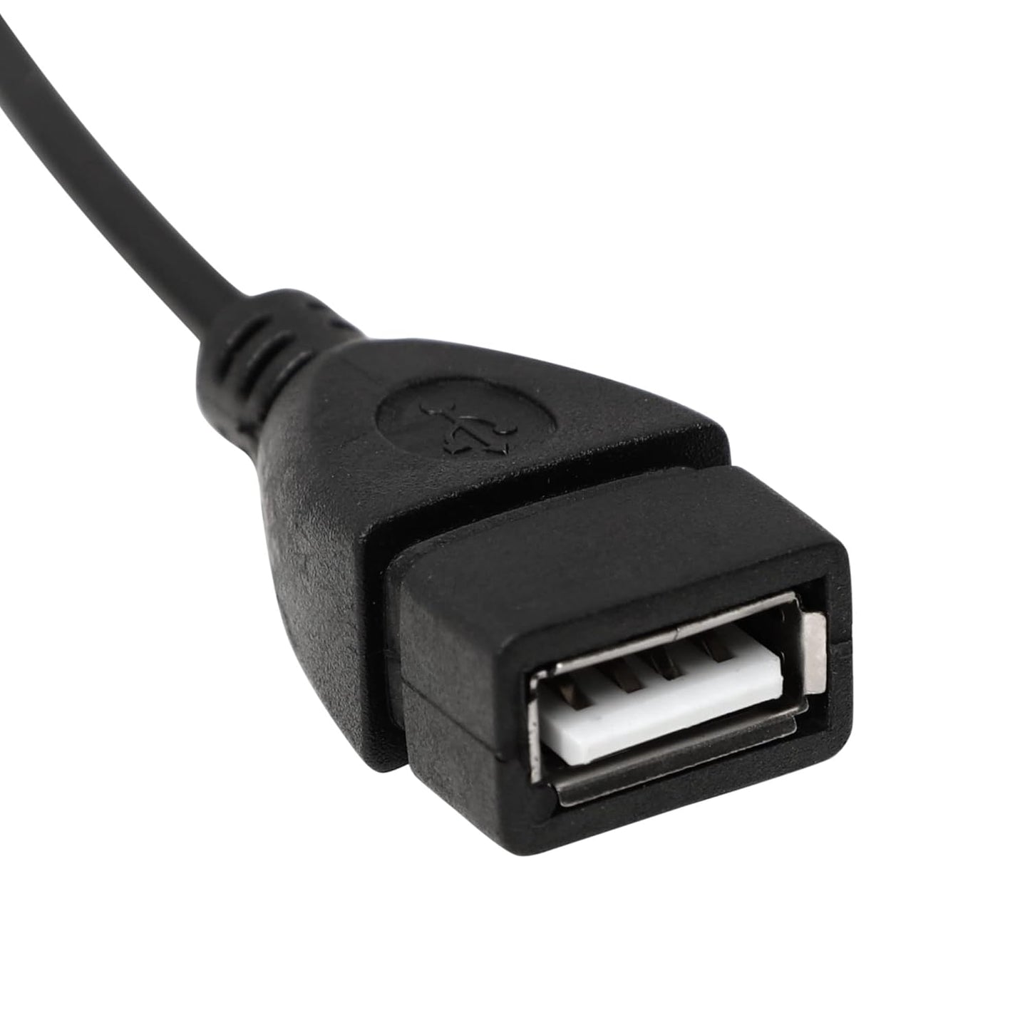 USB Female to 3.5mm Jack Male Audio Converter Adapter AUX Cable for Car Laptop Speaker Black