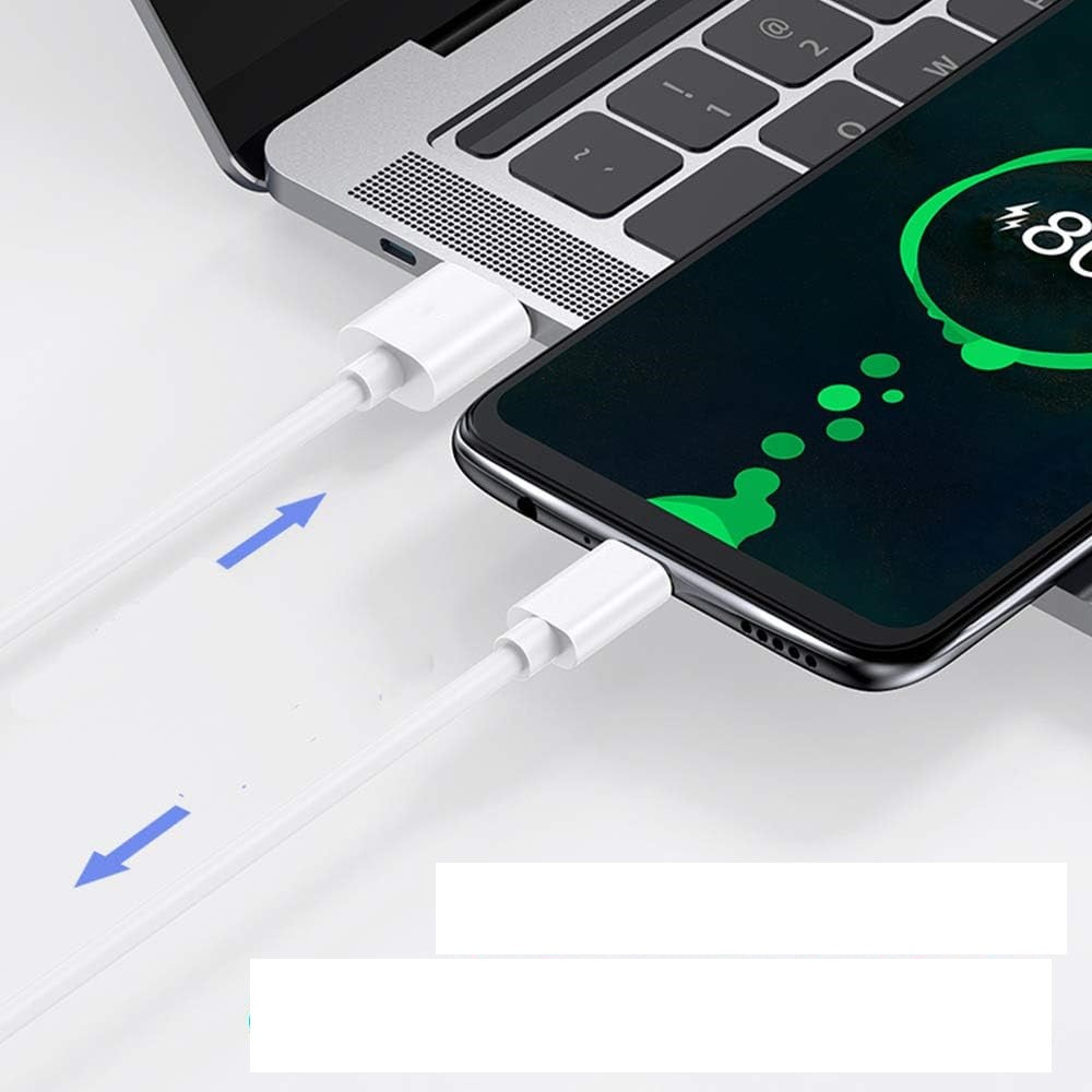 45cm  Micro USB Charging Cable for Nokia 1.4 / 1.3 / 2.4 / 2.3 / C2 / C1 / 2.2 – Fast Charging & Data Sync Cable White