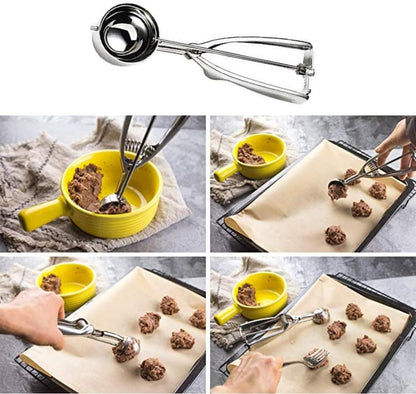 Heavy Duty Stainless Steel Ice Cream Scoop – Perfect for Ice Cream, Mashed Potatoes & Fruit Balls