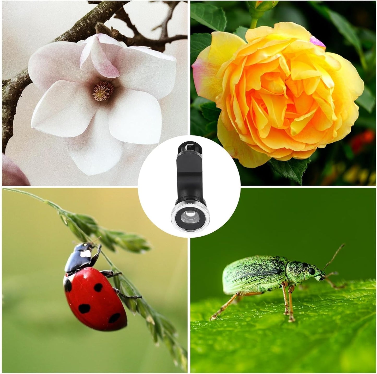 3-in-1 Phone Camera Lens Kit – Fisheye, Macro & Wide Angle Lenses for Smartphones, Universal Clip-On Mobile Photography Kit, Easy Installation Compatible with All Devices