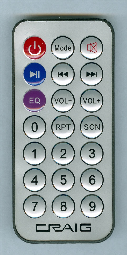CRAIG CHT909CRC Genuine OEM Original Remote – Replacement Remote Control for CRAIG Audio Systems