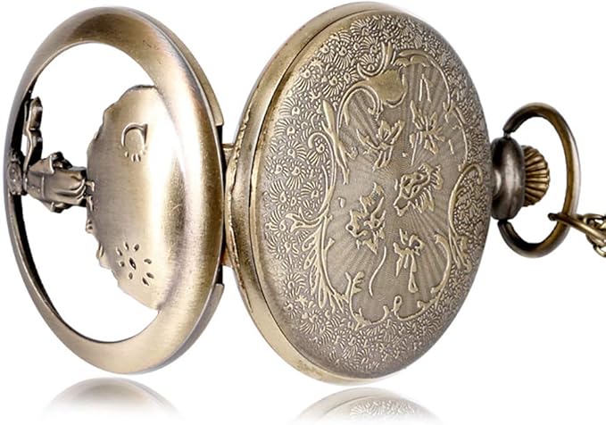 Little Prince Design Pocket Watch Quartz Pocket Watch for Men Blue Planet Dial Necklace Pocket Watch Gift