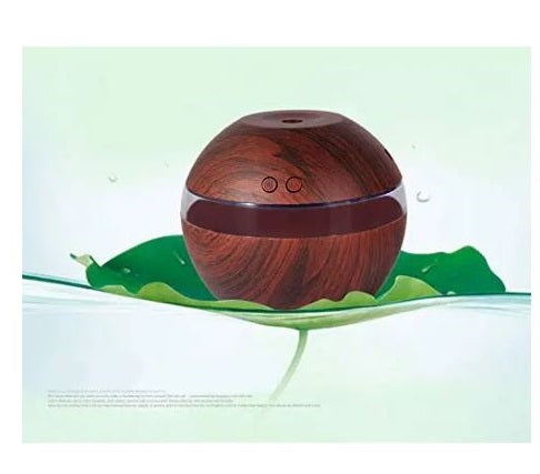 Wood Grain Mini Atomizer Humidifier – Whisper-Quiet USB Diffuser with Timer (2–8 Hours) for Bedroom, Office & Small Rooms