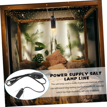 Uonlytech Salt Lamp Replacement Cord with Light Socket – AC 110V/230V Compatible, Easy Installation Lamp Cord (1 Piece)