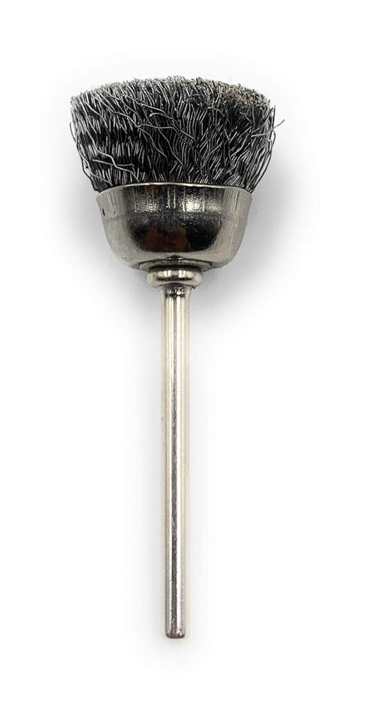 Wire Cup End Brush 1PC for Dremel Rotary Tool – Stainless Steel Polishing Brush for Rust Removal, Satin Finish, Jewellery Cleaning, Watchmaking & Model Making