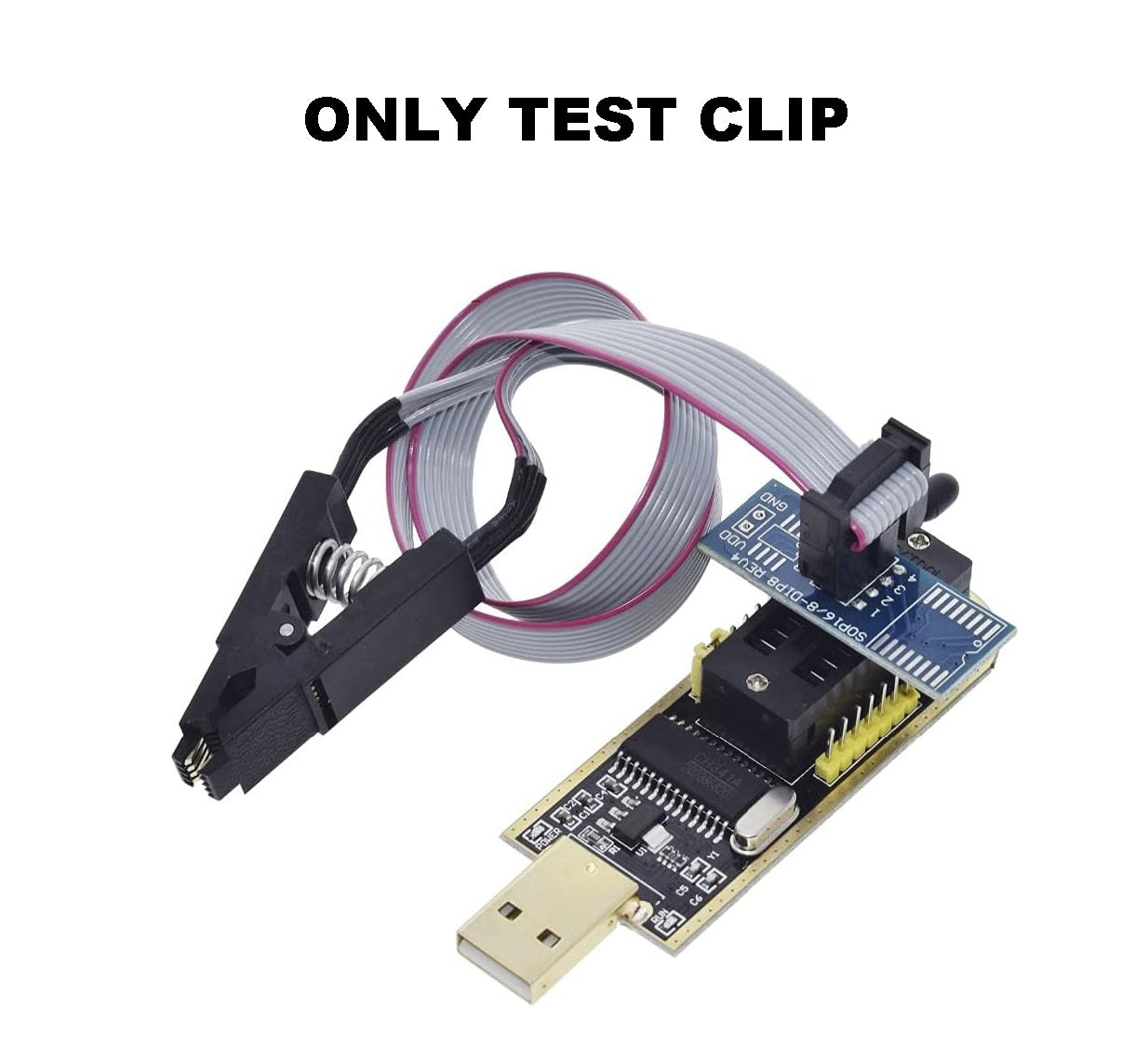 SOIC8 SOP8 EEPROM Test Clip 4+4 Pin Female to Male Adapter for 93CXX / 25CXX / 24CXX IC Programming & BIOS Flashing