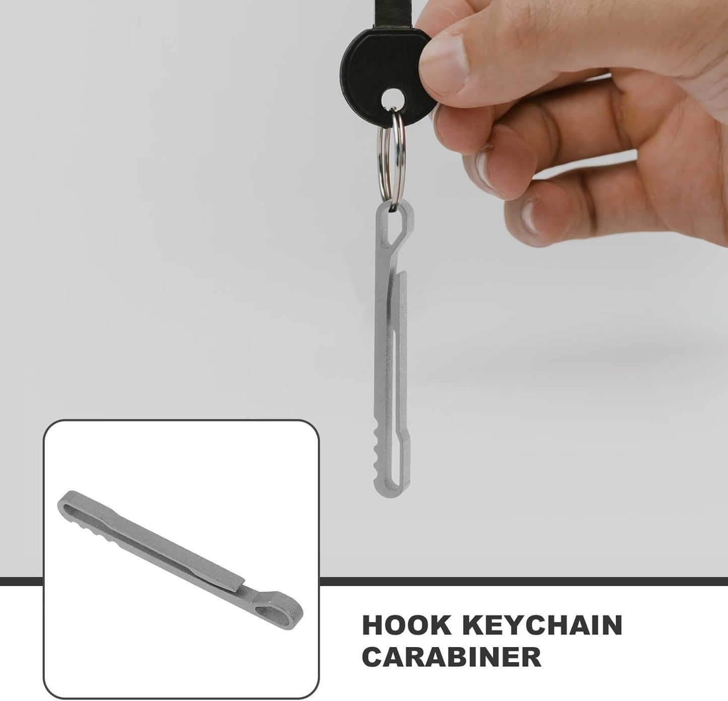 Premium Titanium Alloy Carabiner Clip – Portable Spring Snap Keychain, Keyring & Bottle Opener