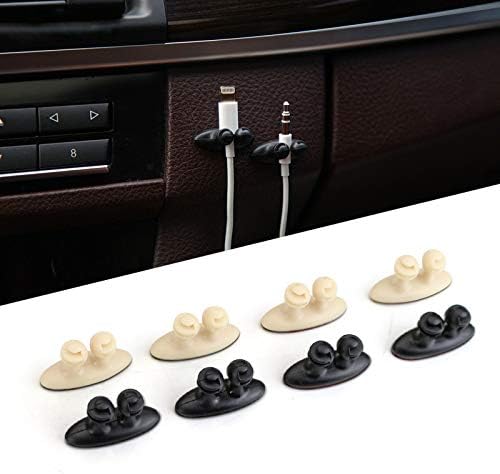 8 Pack Cable Clips with Strong 3M Adhesive – Car Wire Organizer Clips for Home, Office & Vehicle | Self-Adhesive Cable Management Holders