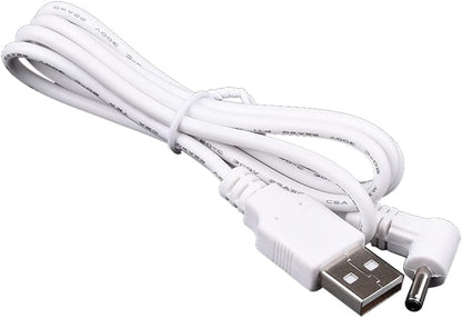 USB Male to 3.3mm Power Cable 1 Meter – 90° Angle Jack 5V 24USB Male to 3.3mm Power Cable 1 Meter – 90° Angle Jack 5V 24AWG White Charging Cable for 3.3mm DevicesAWG White Charging Cable for 3.3mm Devices