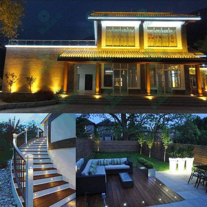 LED Deck Lights Kit 1PCS Low Voltage 1.38W IP67 Waterproof Stair Light – Warm White Outdoor Garden, Yard, Pathway & Step Landscape Lighting
