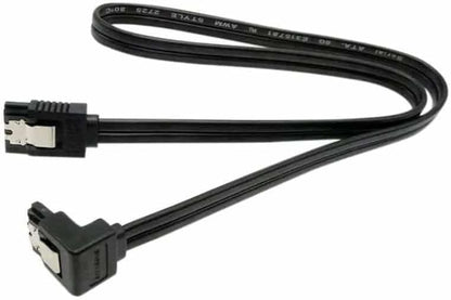 Brand New 1 PCS SATA Cable 45cm 6Gbps – Right Angle Serial ATA Cable for SSD, HDD, CD/DVD Drives | High-Speed Data Cable for PC, Gaming Desktop & Motherboard (Black)