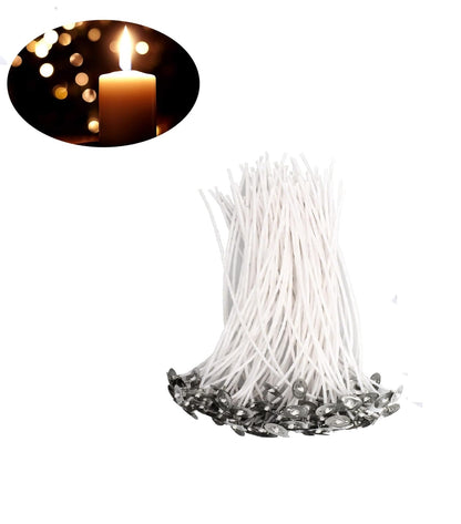 10 pcs Low Smoke Cotton Candle Wicks 8cm – Natural Lead-Free & Zinc-Free Candle Wicks for DIY Soy, Gel & Paraffin Wax Making